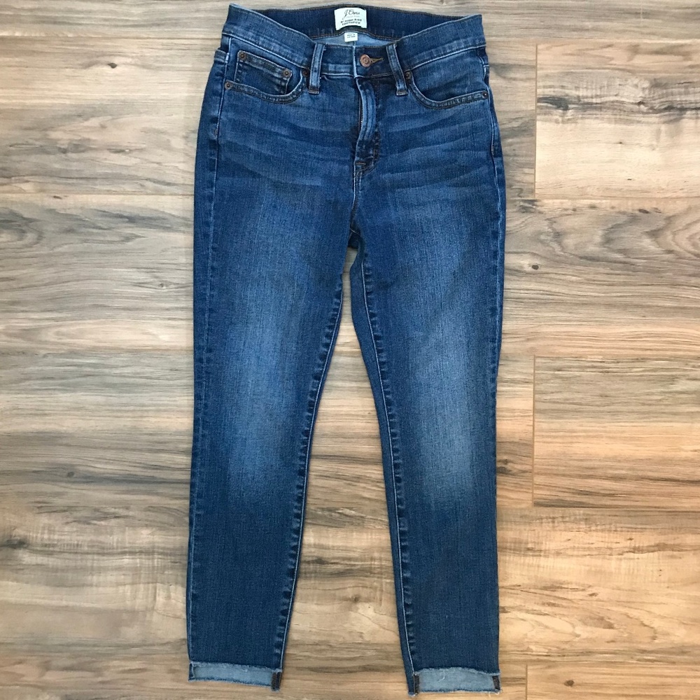 J.CREW 9" High Rise Toothpick Skinny Stretch Jeans